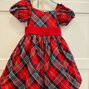 Janie and Jack Red Plaid Formal Dress